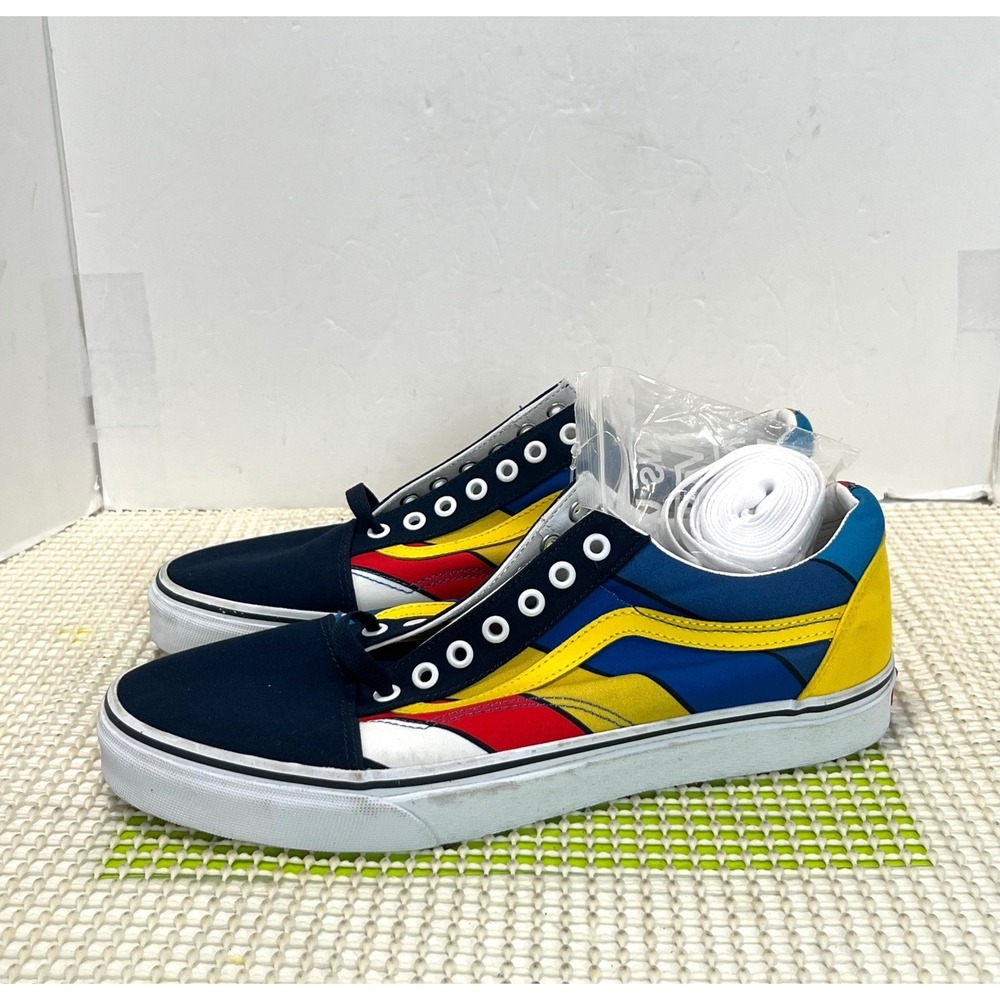 Vans Customs Old Skool Sneakers Men's 11 Multi Color Block NEW WITHOUT BOX
